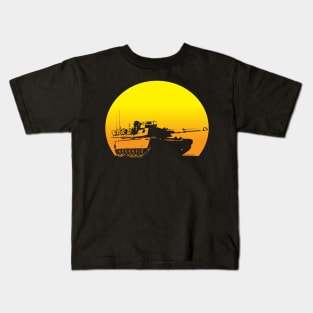 M1 Abrahms Sunset Kids T-Shirt